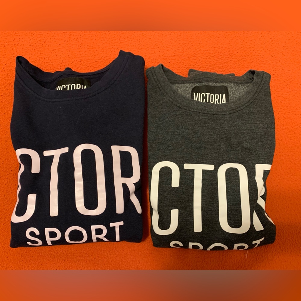 Women's Crewneck Sweatshirt - Navy and Charcoal